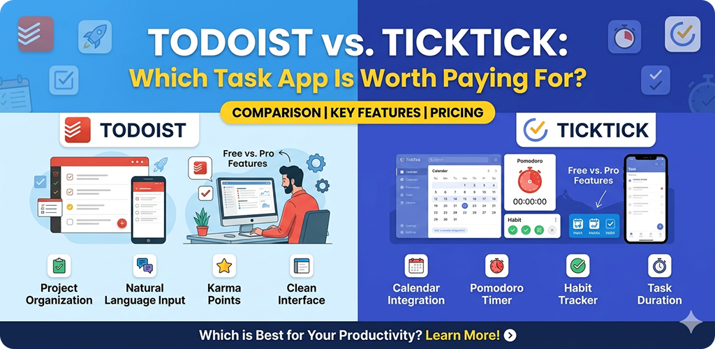 Todoist vs TickTick: Which Task App Is Worth Paying For?