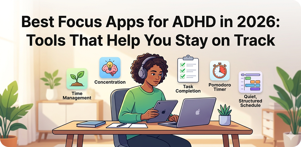 Best Focus Apps for ADHD in 2026: Tools That Help You Stay on Track