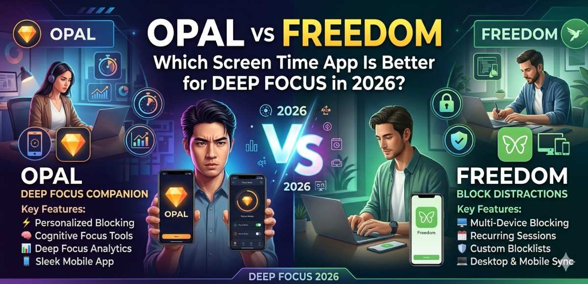 Opal vs Freedom: Which Screen Time App Is Better for Deep Focus in 2026?