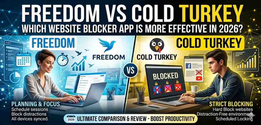 Freedom vs Cold Turkey: Which Website Blocker App Is More Effective in 2026?